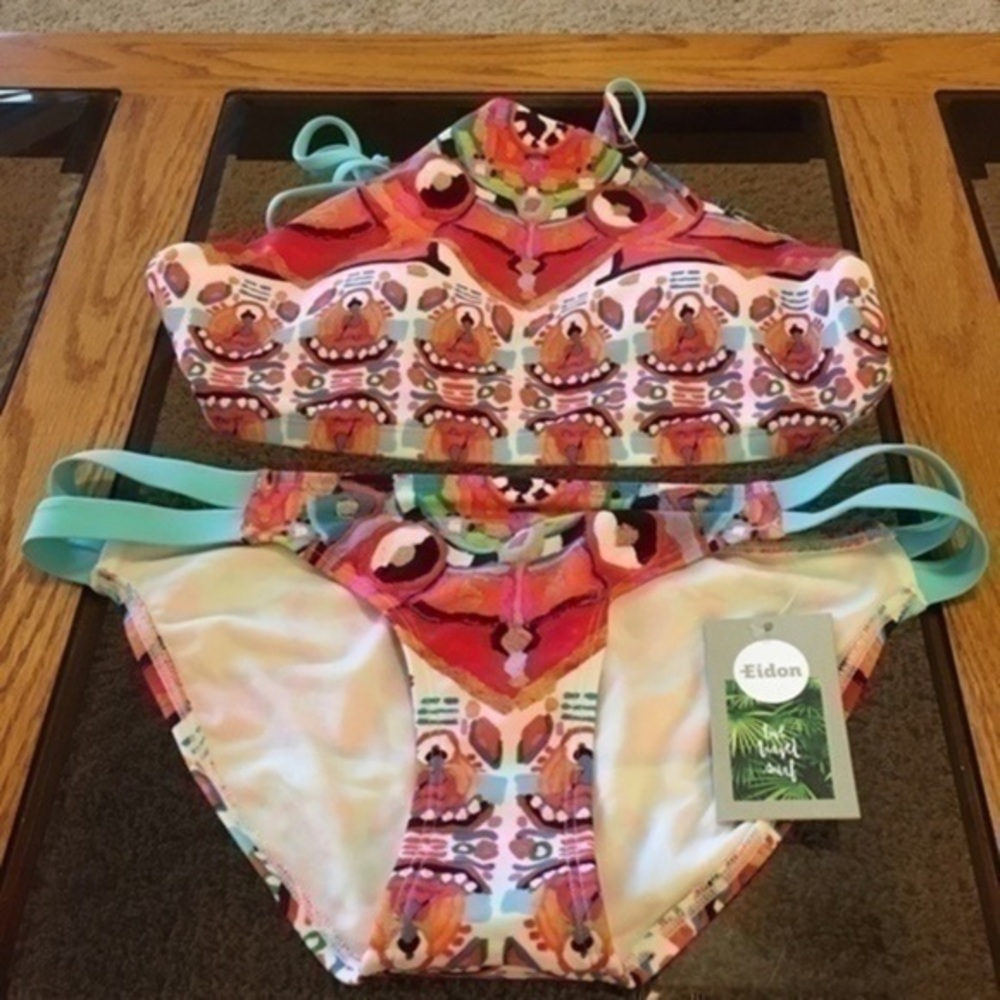 Eidon high neck top with full coverage bottoms NWT